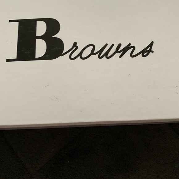 Browns “Vicky” Black Satin and Rhinestone Sandal - Picture 9 of 10